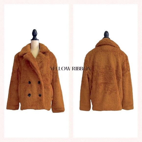 🎉HOST PICK 🎉 NEW Sherpa Lined Button Front Pea Coat - Picture 6 of 7